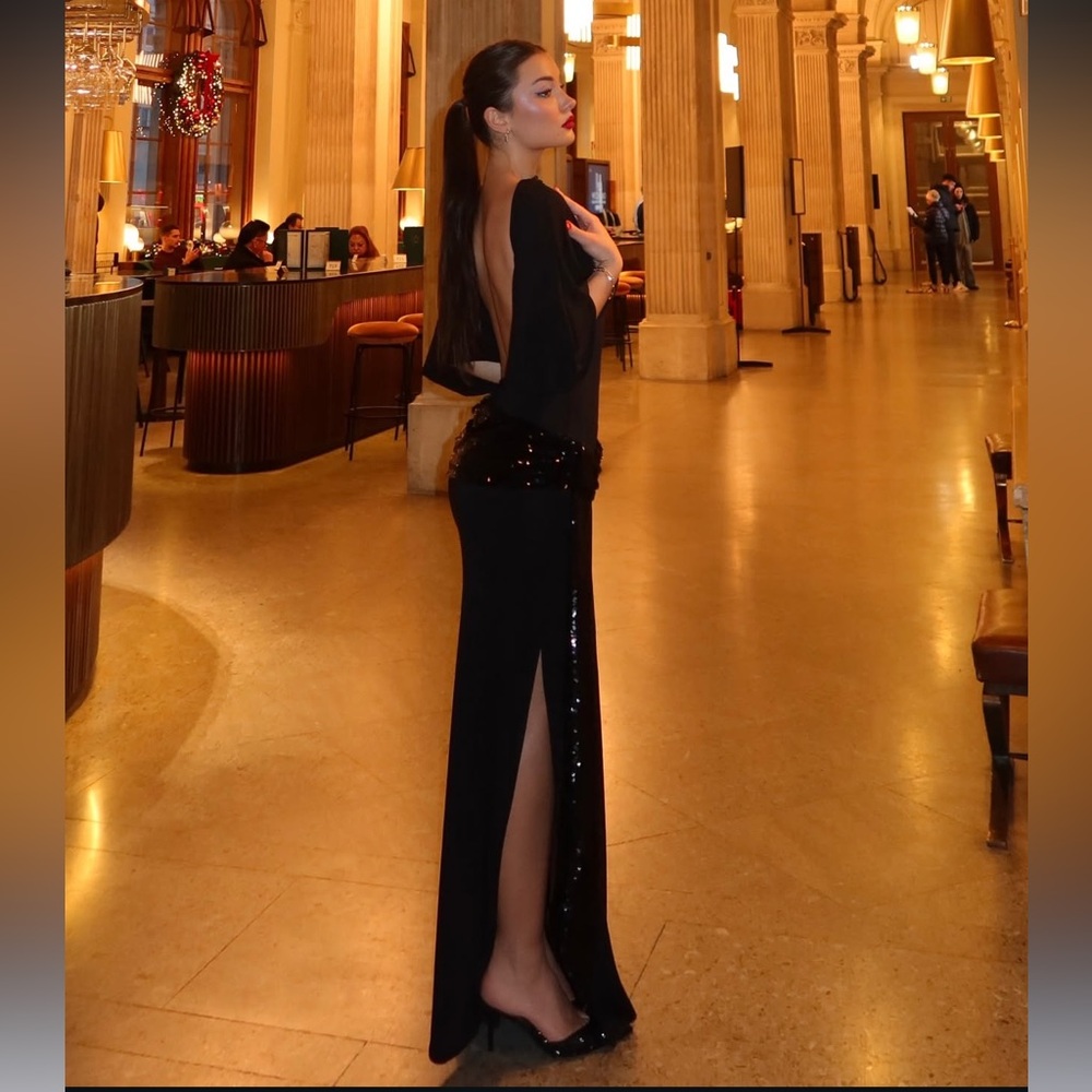 ZARA CUMMERBUND MIDI DRESS - Picture 10 of 17